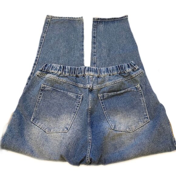 White Birch elastic & drawstring waistband, 95% cotton denim jeans, 1XL - Picture 2 of 7